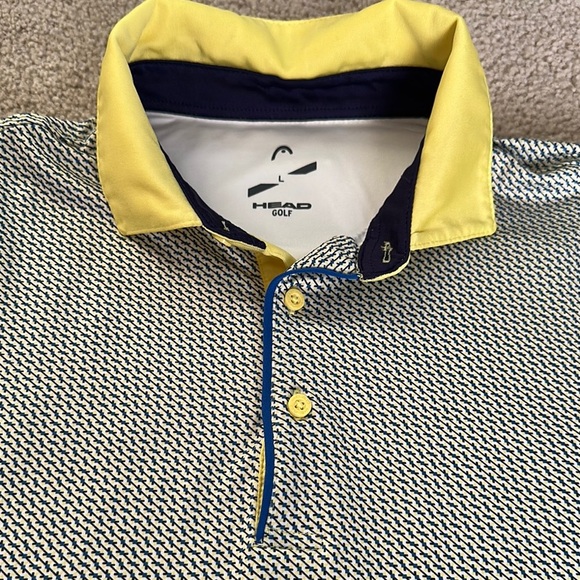 HEAD Dri Motion Polo Shirt Men's Medium Multicolor Breathable Performance Modern - Picture 4 of 9